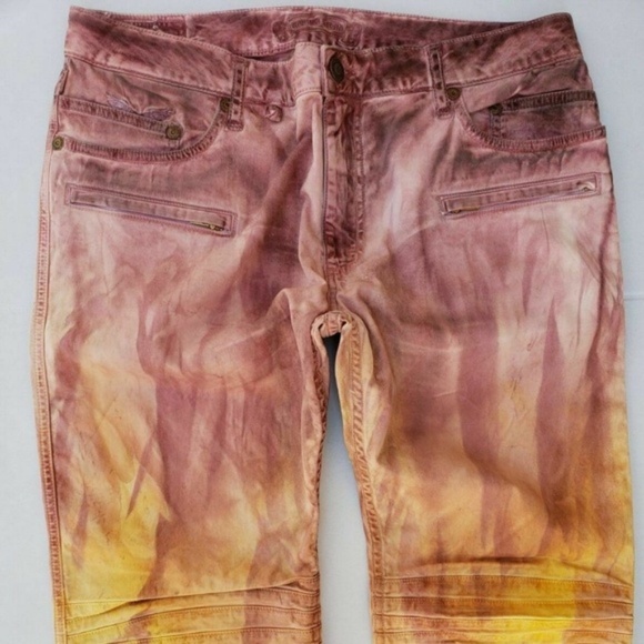 New ROBIN'S JEAN Motard Slim Straight Jeans SZ 40 - Picture 2 of 8